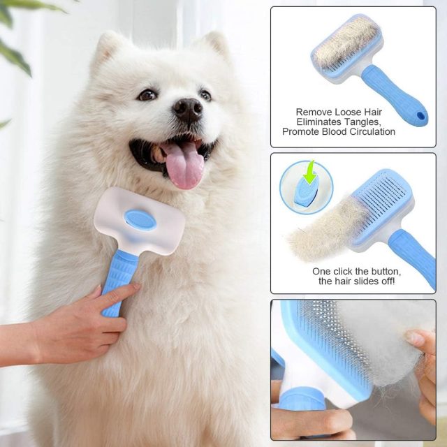 Self-Cleaning Slicker Brush for Dogs & Cats - Image 2