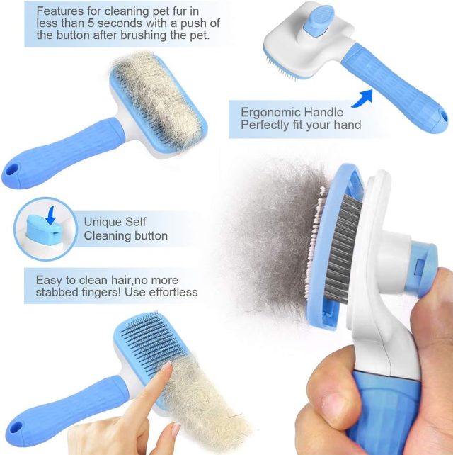 Self-Cleaning Slicker Brush for Dogs & Cats - Image 5