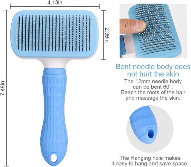 Self-Cleaning Slicker Brush for Dogs & Cats - Image 6