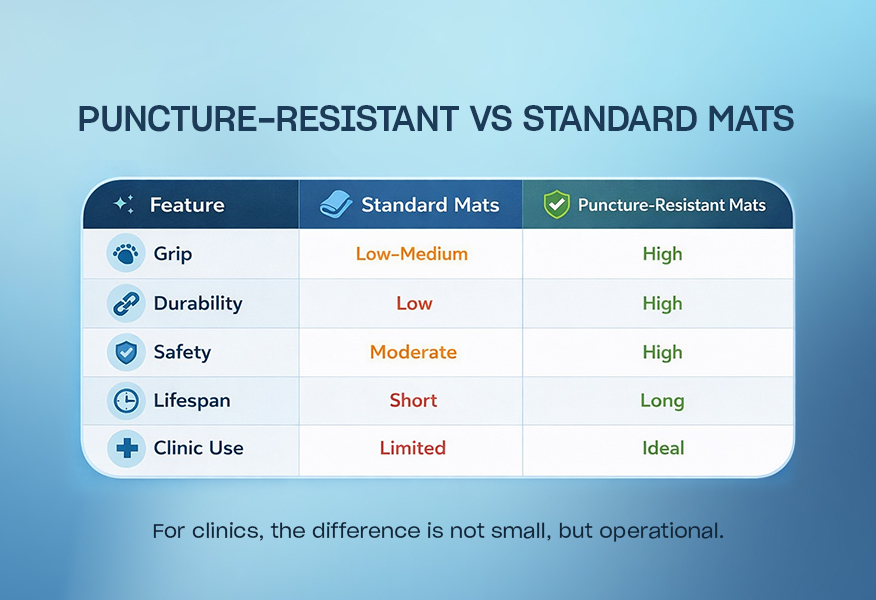 Puncture-Resistant VS Standard Mats