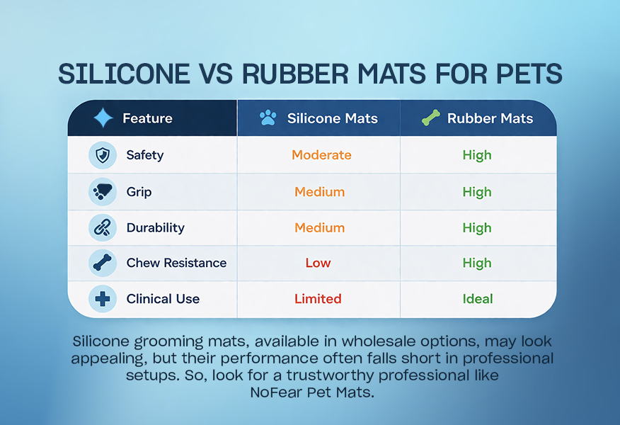 Silicon Vs Rubber Mats for Vets