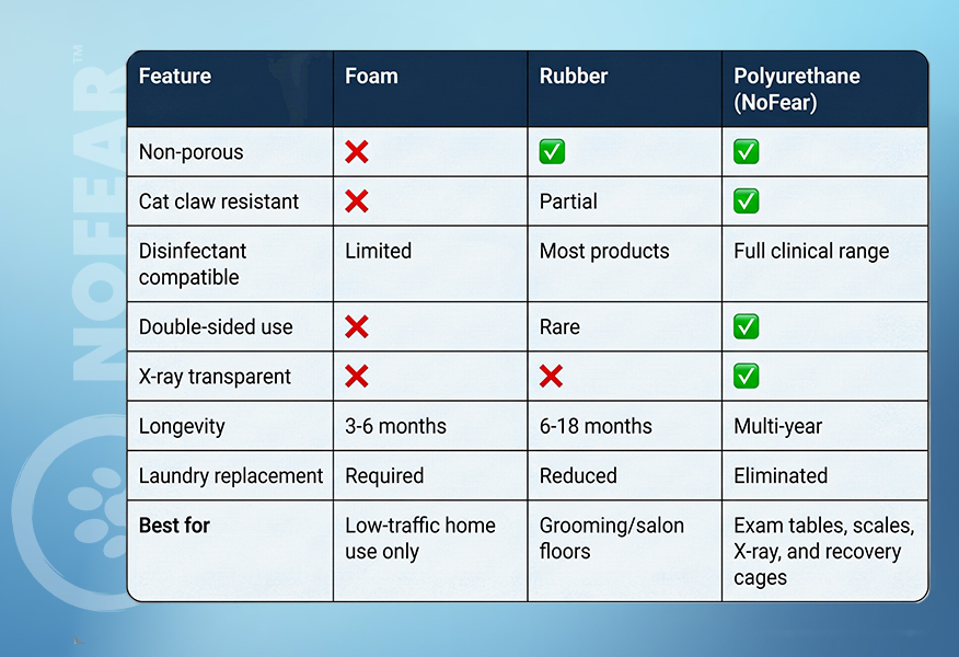 Best Material for Vet Mat comparison